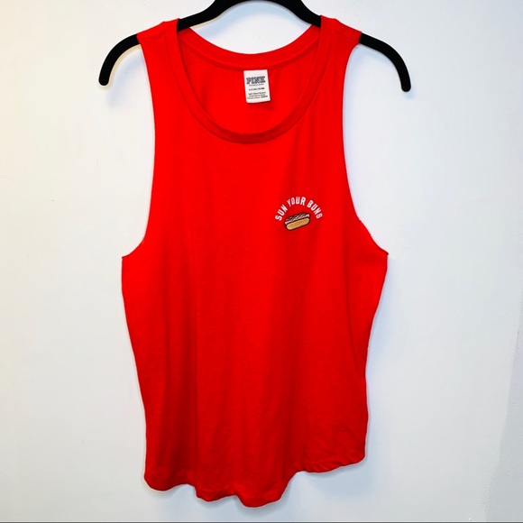 PINK Victoria's Secret Tops - PINK Victoria’s Secret Sun Your Buns Tank Top